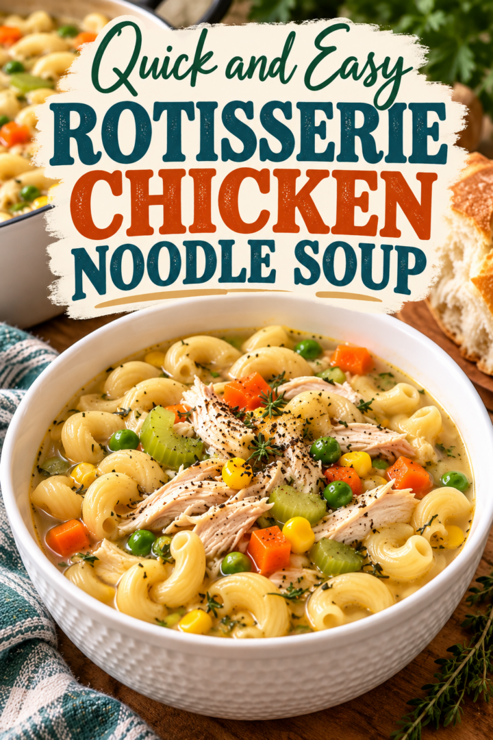 Quick and Easy Rotisserie Chicken Soup