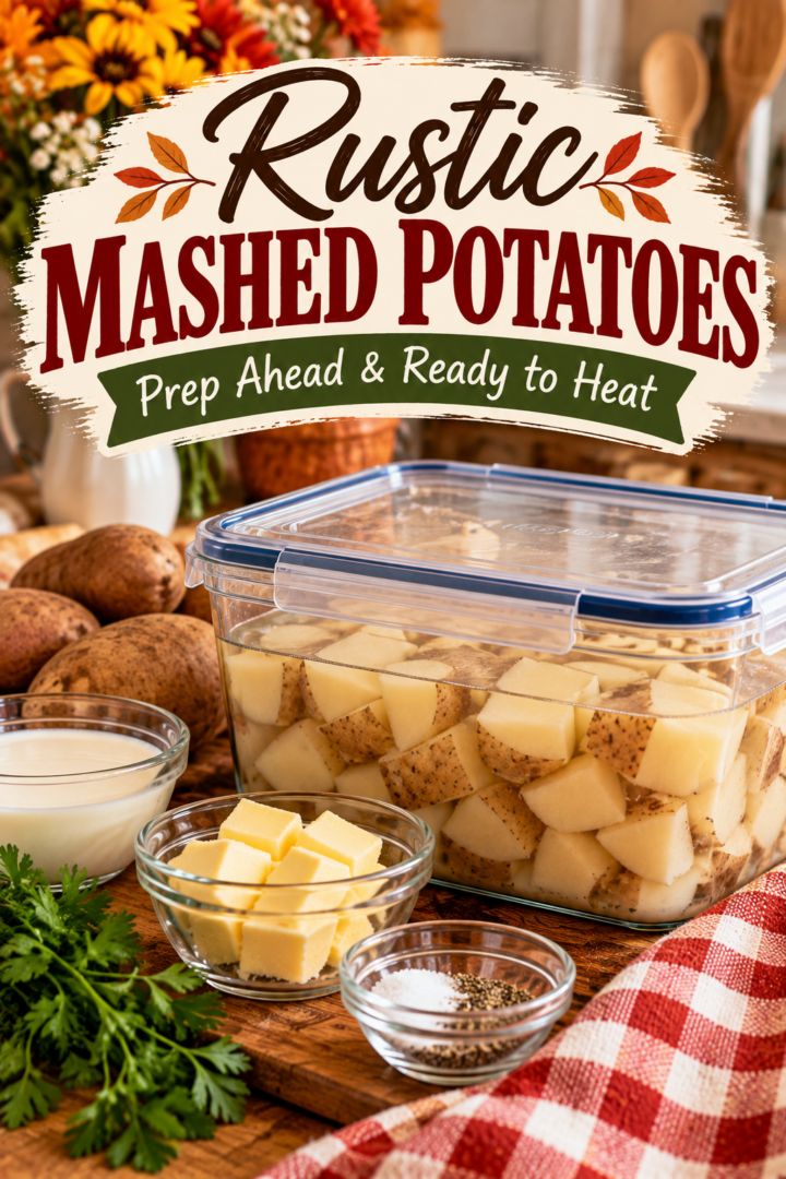 Rustic Mashed Potatoes - Prep ahead