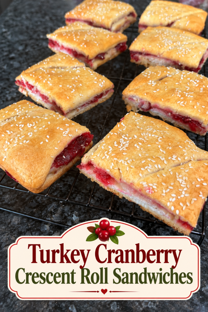 Turkey Cranberry Crescent Roll Sandwiches