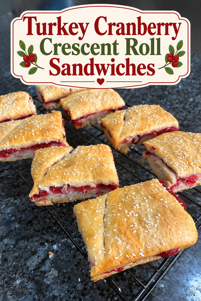 Turkey Cranberry Crescent Roll Sandwiches