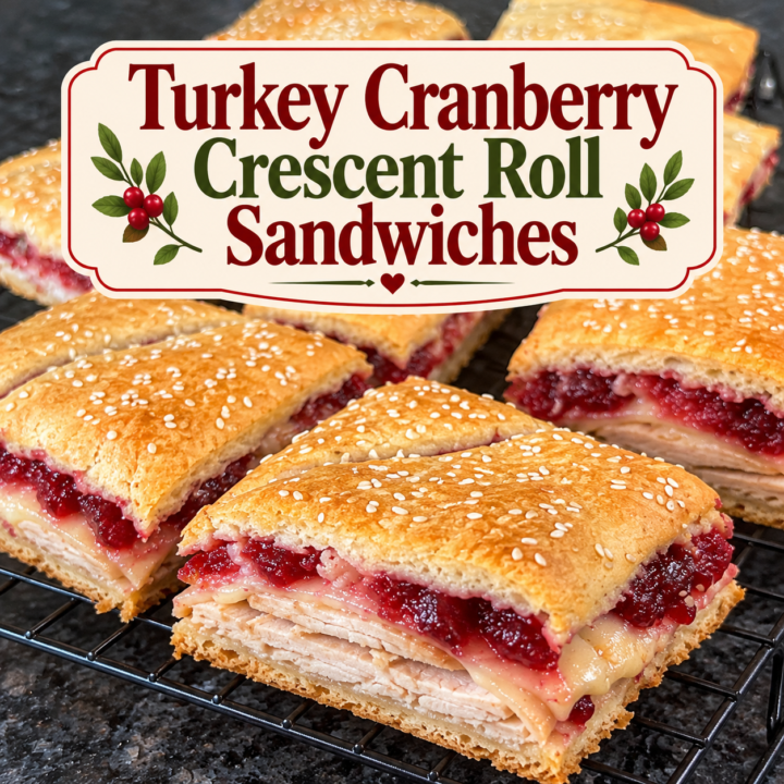 Turkey Cranberry Crescent Roll Sandwiches